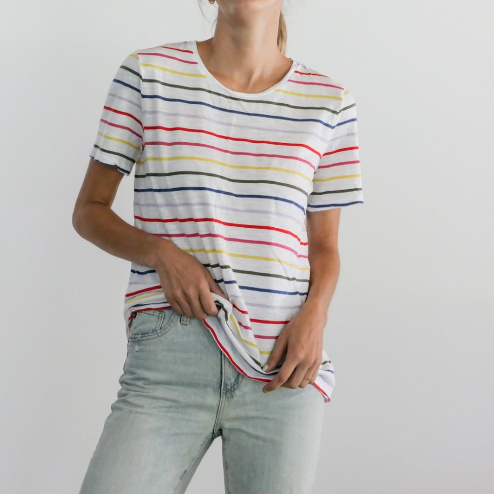 NWT Banana Republic Rainbow Stripe Tee